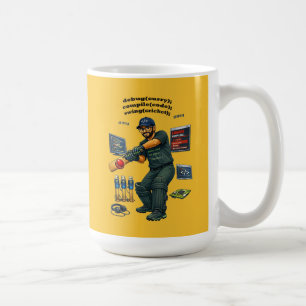 Mug Ingénieur logiciel indien codeur jouant au cricket