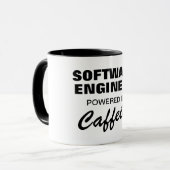 Mug Ingénieur logiciel propulsé par la caféine drôle c (Devant gauche)