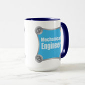 Mug Ingénieur mécanique bleu (Devant droit)