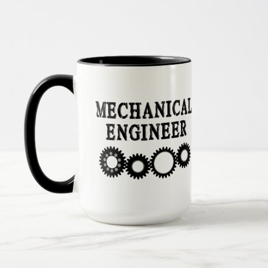 Mug Ingénieur mécanique engrenages (Gauche)