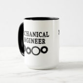 Mug Ingénieur mécanique engrenages (Devant gauche)