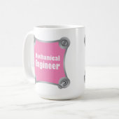 Mug Ingénieur mécanique rose (Devant gauche)