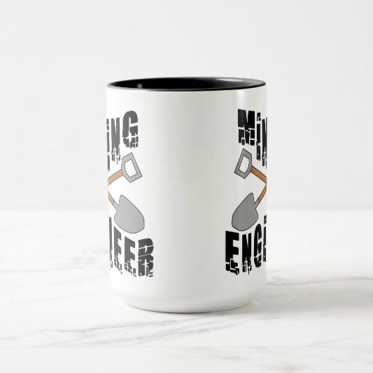 Mug Ingénieur minier Traversé Des Pelles (Centre)