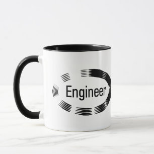 Mug Ingénieur noir ovale