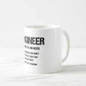 Mug INGÉNIEUR NOUN Citations D'Ingénierie Funny (Devant droit)