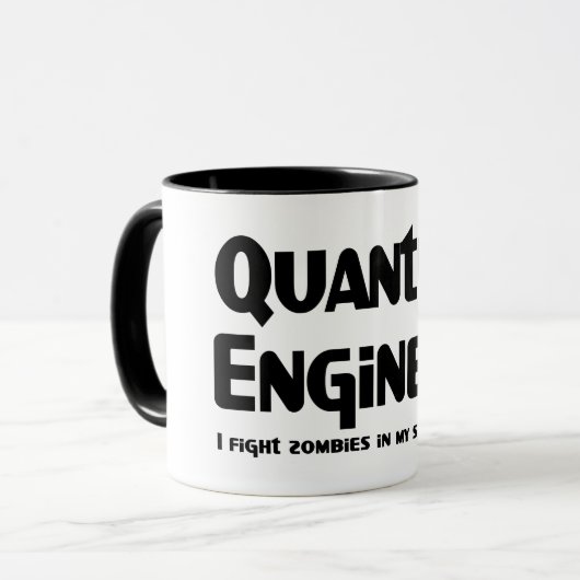 Mug Ingénieur quantique chasseur de zombies (Devant gauche)