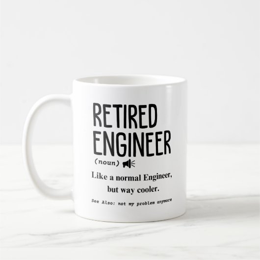 Mug Ingénieur retraité (Gauche)