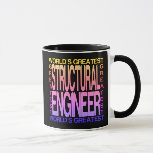 Mug Ingénieur Structurel Le Plus Grand Monde (Droite)