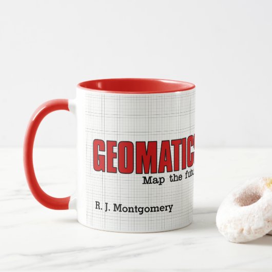 Mug Ingénieurs de géomatique amusants cartographier l' (Avec donut)