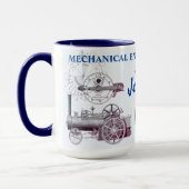Mug Ingénieurs Mécaniques Faites-le ! Machines ancienn (Gauche)