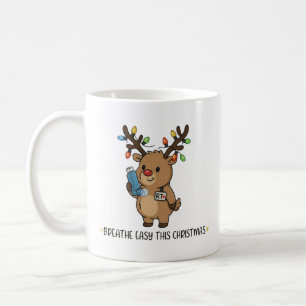 Mug Inhalateur de rennes de Noël pour thérapeute respi