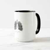 Mug "Inhale Courage" Conceptual Art | Lungs Made of Le (Devant droit)