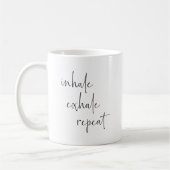 Mug Inhale Exhale Méditation Calme Respirer Minimalist (Gauche)