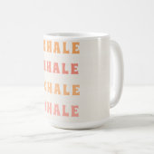 Mug Inhale Exhale Yoga Méditation Typographie du souff (Devant droit)