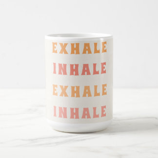 Mug Inhale Exhale Yoga Méditation Typographie du souff