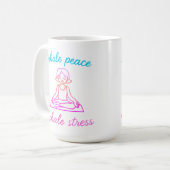 Mug Inhale Peace, Exhale Stress - Design de Yoga dans (Devant gauche)