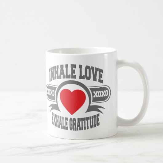 Mug Inhalez l'amour, exhalez la gratitude (Droite)