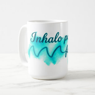 Mug Inhalo pour fuir la routine Design aquarelle inh