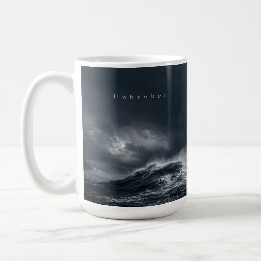Mug Ininterrompu - Citation esthétique d'océan tempétu (Gauche)