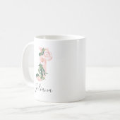 Mug Initial Aquarelle Florale - J (Devant gauche)