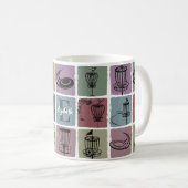 Mug Initial Custom Disc Golf Gift Retro Sports Lover (Devant droit)