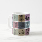 Mug Initial Custom Disc Golf Gift Retro Sports Lover (Devant gauche)