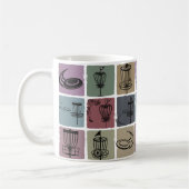 Mug Initial Custom Disc Golf Gift Retro Sports Lover (Gauche)