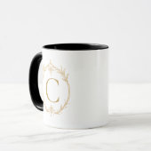 Mug initial en Champagne Ivoire pour Lui (Devant gauche)