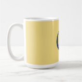 Mug Initial Letter Monogram Jasmine Slate Grey Plain (Gauche)