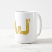 Mug Initial Letters Monogram Gold Color Plain Simple (Devant droit)