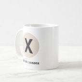 Mug Initial Moderne – Design “X est pour [Nom]” (Devant gauche)