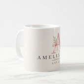 Mug Initial vintage personnalisé (Devant gauche)