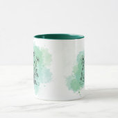 Mug Initiale A Aquarelle Monogramme Vert Botanique (Centre)