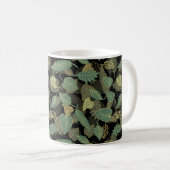 Mug Initiale botanique élégante pour anniversaire avec (Devant droit)