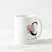 Mug Initiale C Roses Roses Florales Fleurs Monogramme (Devant droit)