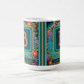 Mug Initiale de l'enseignant de caféine et d'éducation (Centre)