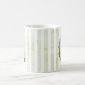 Mug Initiale en or C sur bandes bleues et blanches (Centre)