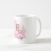 Mug Initiale et monogramme personnalisés de fille avec (Devant droit)