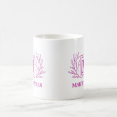 Mug Initiale et nom Monogramme Plum de café moderne (Centre)