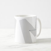 Mug Initiale et nom monogrammés surdimensionnés modern (Devant droit)