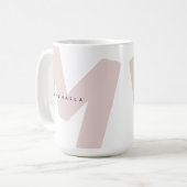Mug Initiale et nom personnalisés surdimensionnés mode (Devant gauche)