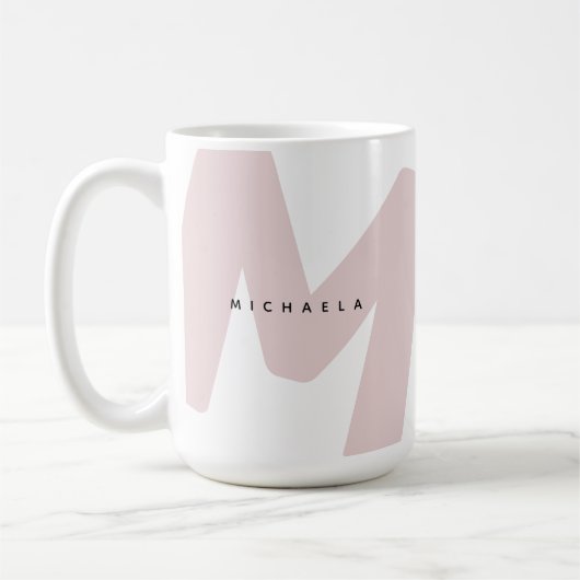 Mug Initiale et nom personnalisés surdimensionnés mode (Gauche)