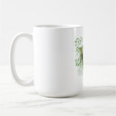 Mug Initiale florale verte personnalisée (Gauche)