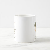 Mug Initiale G Boho Floral Orchid Green Nom personnali (Centre)