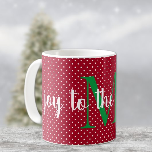 Mug Initiale, Joie au Monde, Points Suisses, 11oz