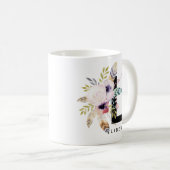 Mug Initiale "L" couleur pour aquarelle de Boho de (Devant droit)