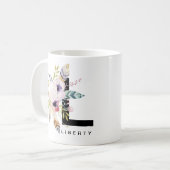 Mug Initiale "L" couleur pour aquarelle de Boho de (Devant gauche)