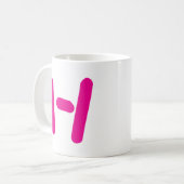 Mug Initiale moderne personnalisée (Devant gauche)