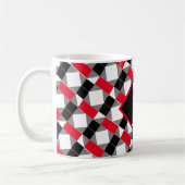 Mug Initiale Monogramme Classique Décoratif Rouge et N (Gauche)