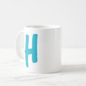 Mug Initiale personnalisée avec conception de lettres (Devant gauche)